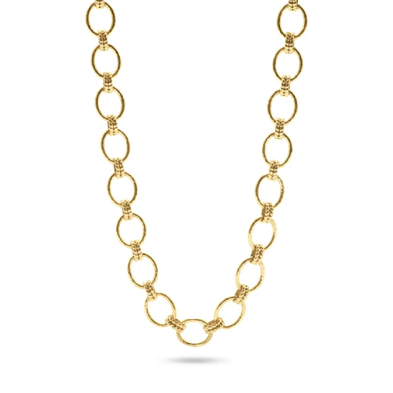 Cleopatra Grande Link Necklace 16" + 2" - Gold