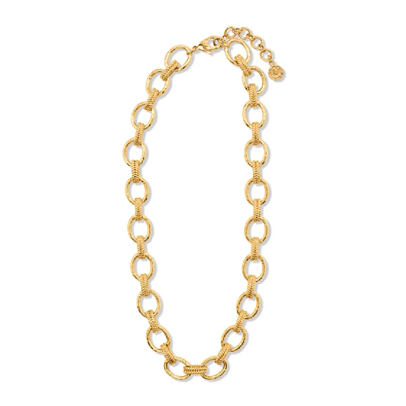 Cleopatra Regal Link Necklace 16" + 2" - Gold