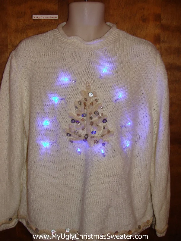 Christmas Tree Farm Cute Tree Light Up Ugly Xmas Sweater