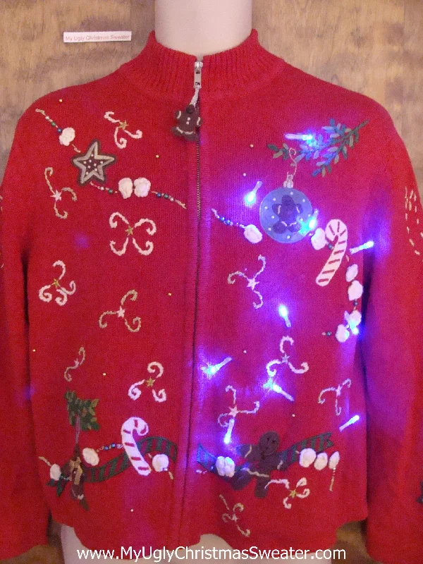 Christmas Gift Wrapping Ideas Gingerbread Ornaments Christmas Sweater with Lights