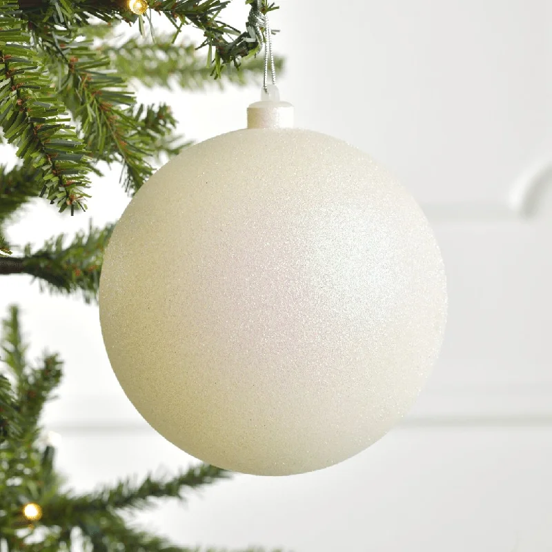 Christmas Homemade Cookies Glittered White Bauble Ornament