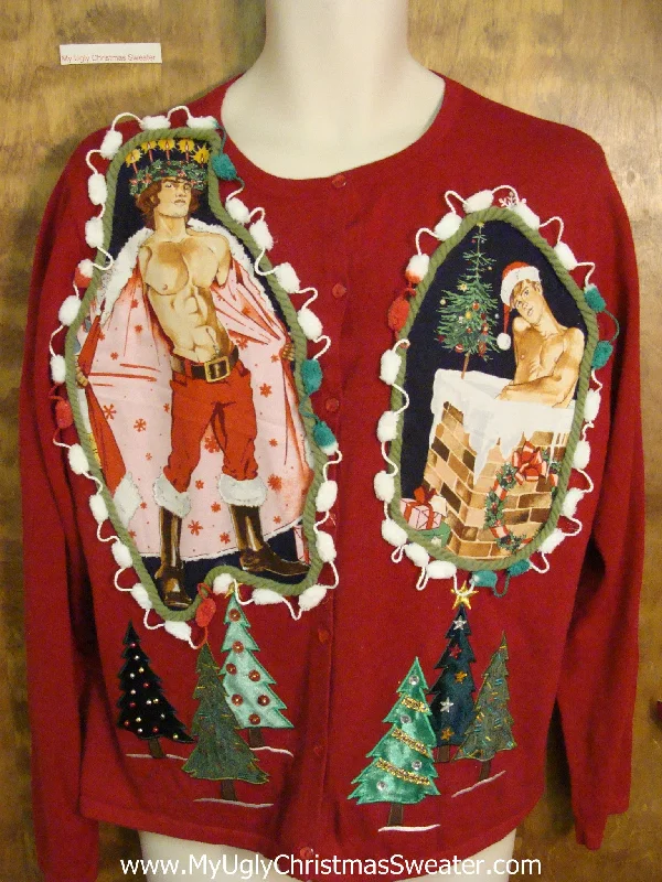 Christmas Holiday Stories Green Forest and Hottie Guy Ugly Christmas Sweater