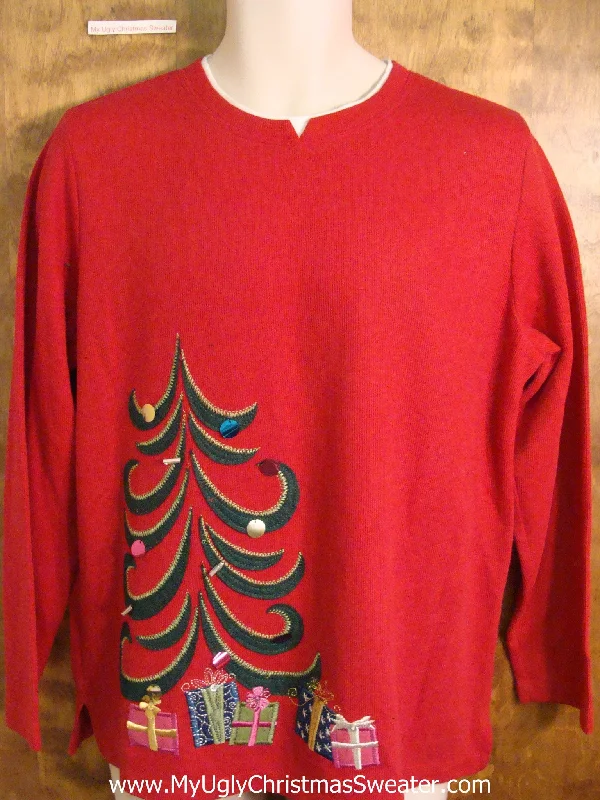 Christmas Jolly Good Time Holiday Sweater with Modern Art Tree