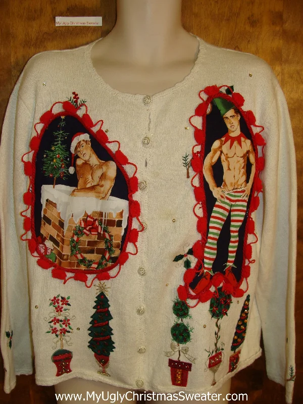 Christmas Holiday Songs Hottie Guy Ugly Christmas Sweater