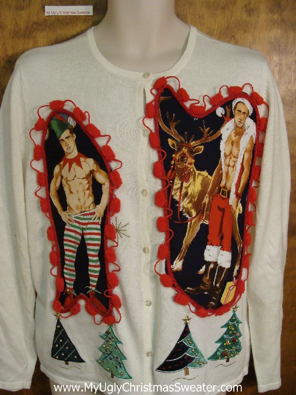 Christmas Jolly Good Time Hottie Guy Ugly Christmas Sweater