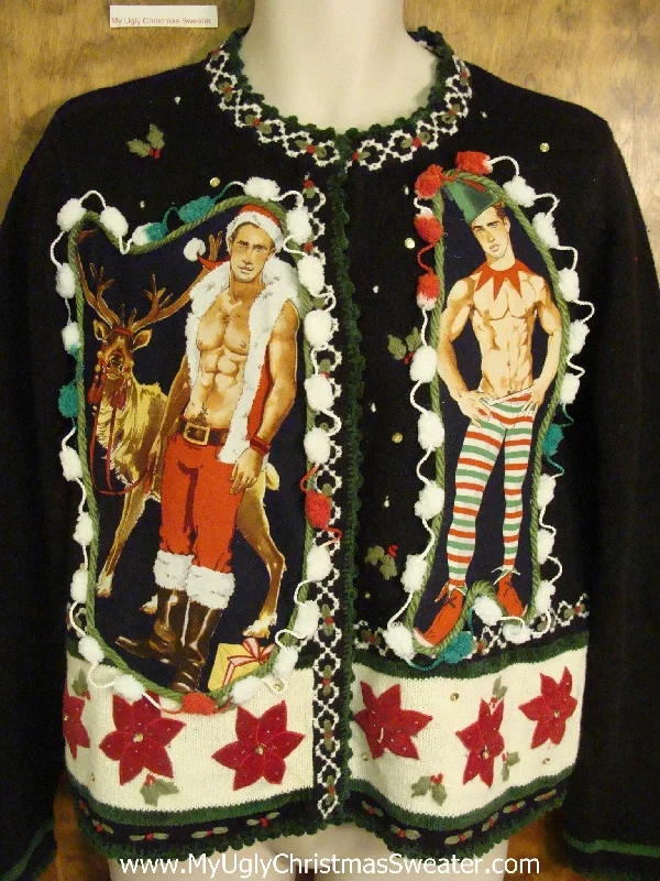 Christmas Homemade Cookies Hottie Guy Ugly Christmas Sweater