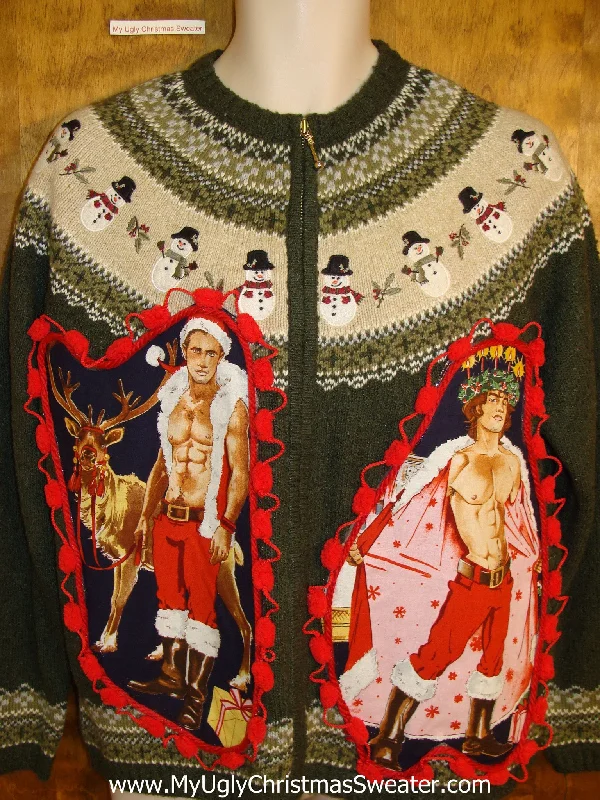 Christmas Candy Gift Hottie Guy Ugly Christmas Sweater