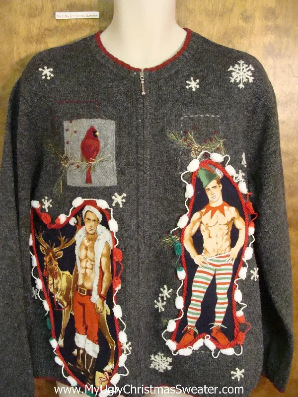 Christmas Jingle Bells Hottie Guy Ugly Christmas Sweater