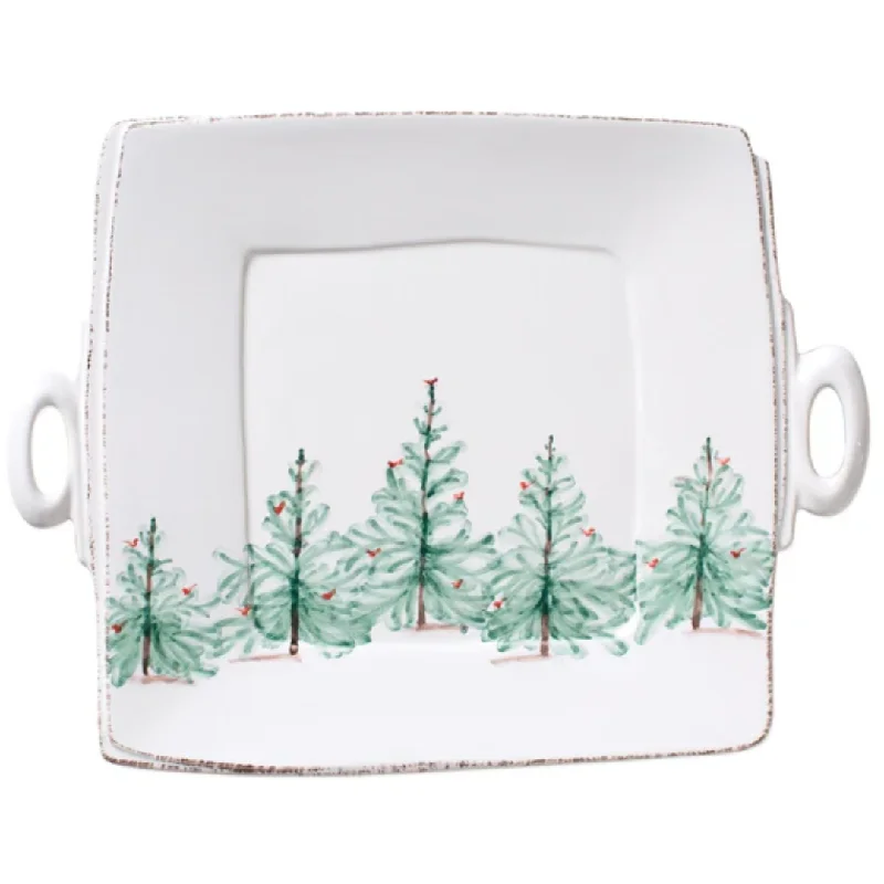 Lastra, Holiday - Handled Square Platter