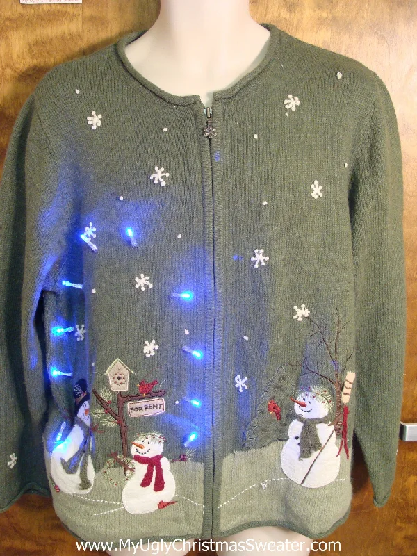 Christmas Cinnamon Scent Light Up Cheesy Christmas Sweater