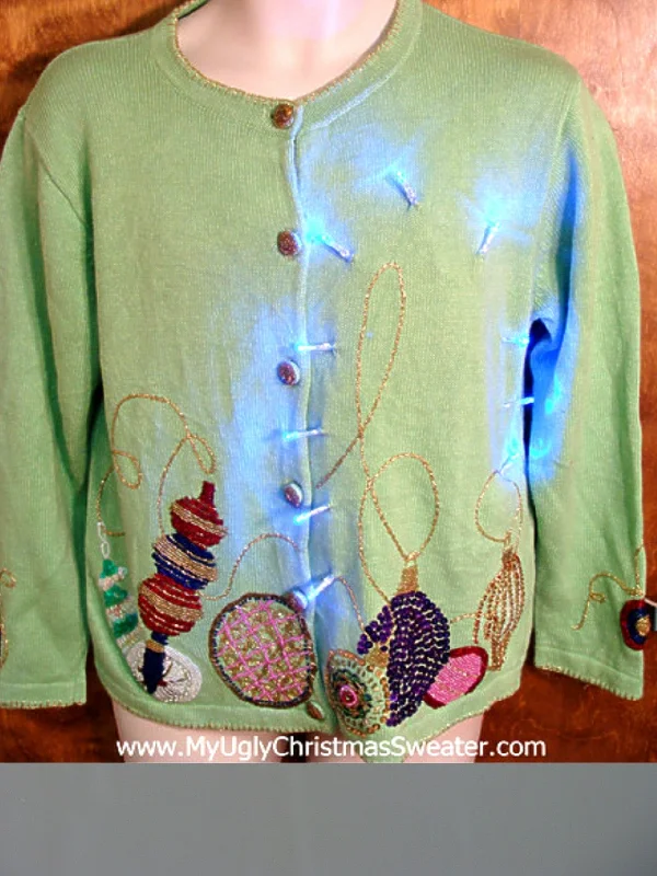 Christmas Cozy Decor Light Up Cheesy Christmas Sweater