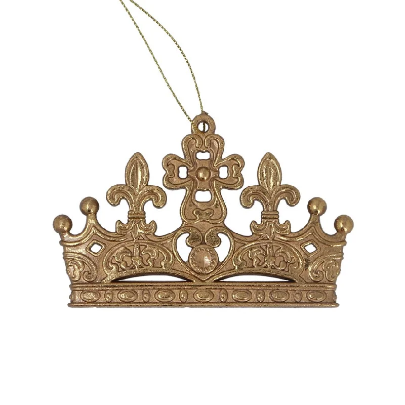 Matt Gold Flat Crown Acrylic Ornament