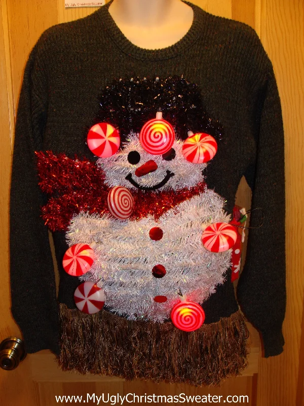 Christmas Gifting Fun Mens Funny Ugly Christmas Sweater with Lights and Music 3D