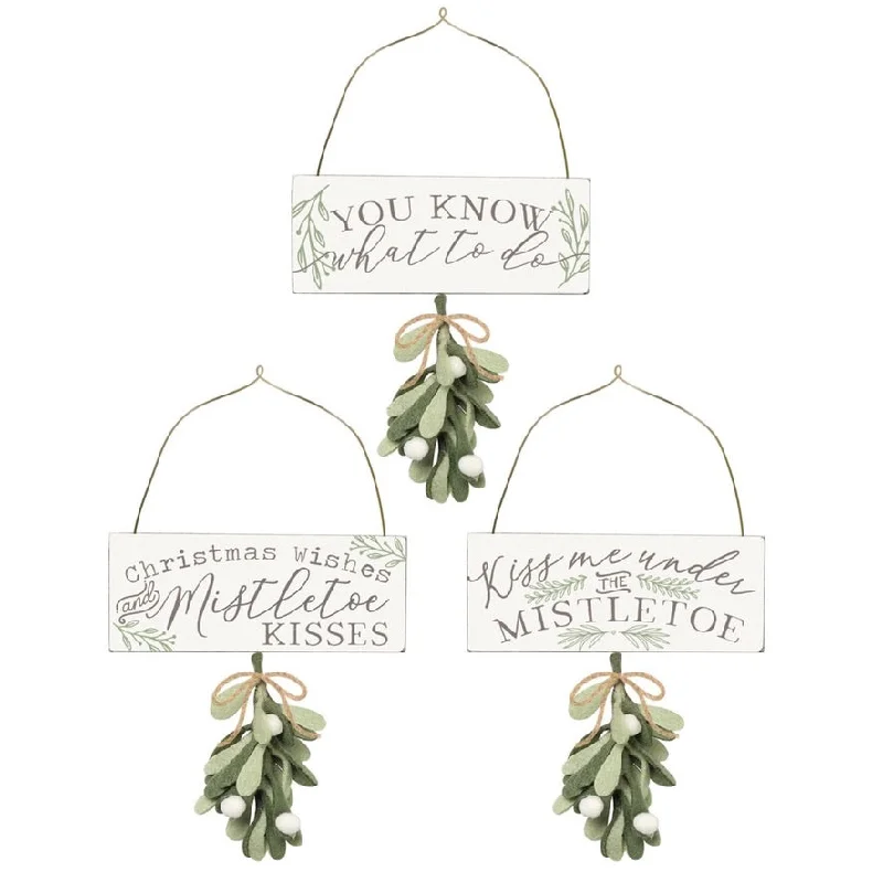 Mistletoe with Plaque Ornament