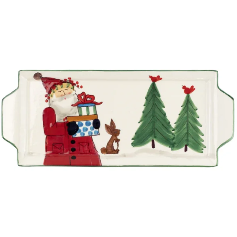 Old St. Nick - Handled Rectangular Platter