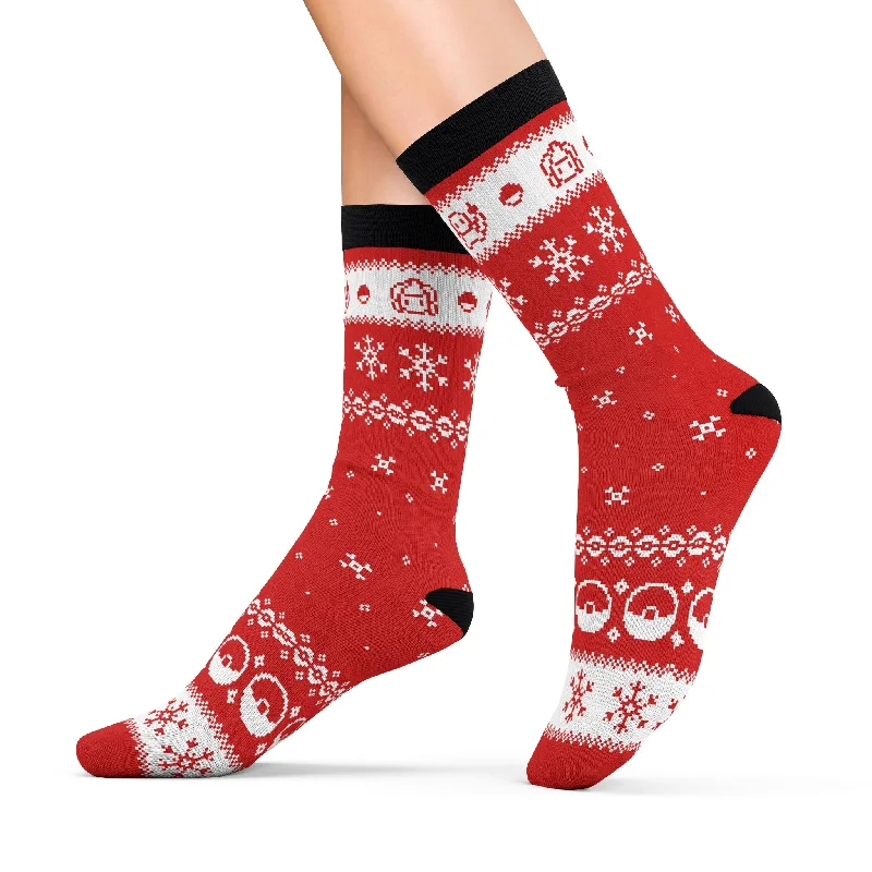 PKMN Cushion Socks Christmas Sweater Socks