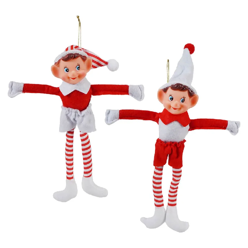 Red & White Bendable Pixie Elves Set/2