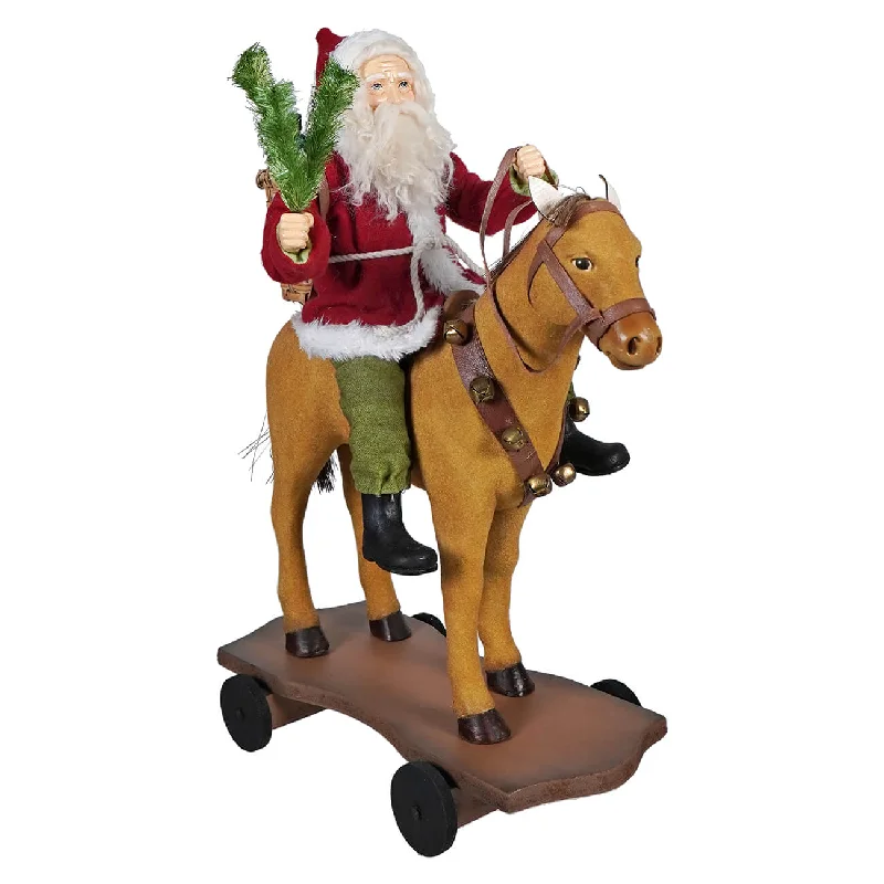 Santa Riding Horse Pull Toy