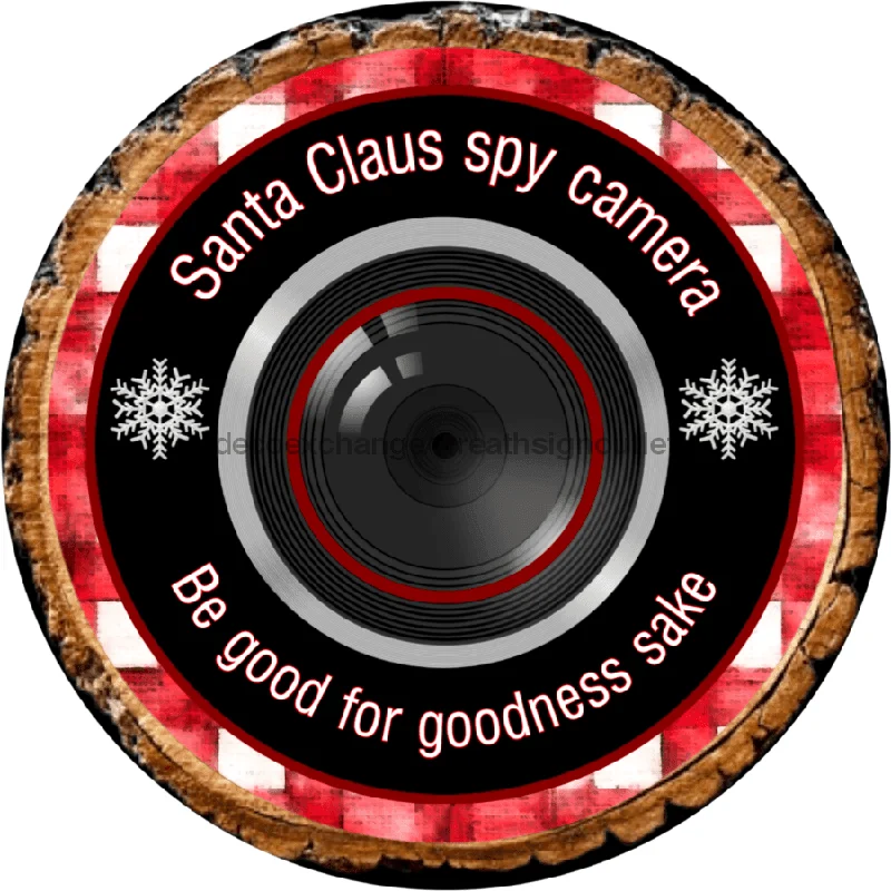 Christmas Snow Covered Roof Wreath Sign, Christmas Sign, Red and White Santa Cam, 18" Wood Round Sign DECOE-840, Sign For Wreath, 18" Wood Round Christmas Snow Covered Roof Wreath Sign, Christmas Sign, Red and White Santa Cam, 18" Wood Round Sign DECOE-840, Sign For Wreath, 18" Wood Round