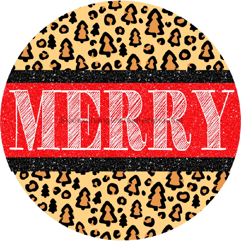 Christmas Fairy Lights Wreath Sign, Tan Leopard Trees, Merry Christmas Sign, 18" Wood Round, Sign, DECOE-769, Sign For Wreath, 18" Wood Round Christmas Fairy Lights Wreath Sign, Tan Leopard Trees, Merry Christmas Sign, 18" Wood Round, Sign, DECOE-769, Sign For Wreath, 18" Wood Round